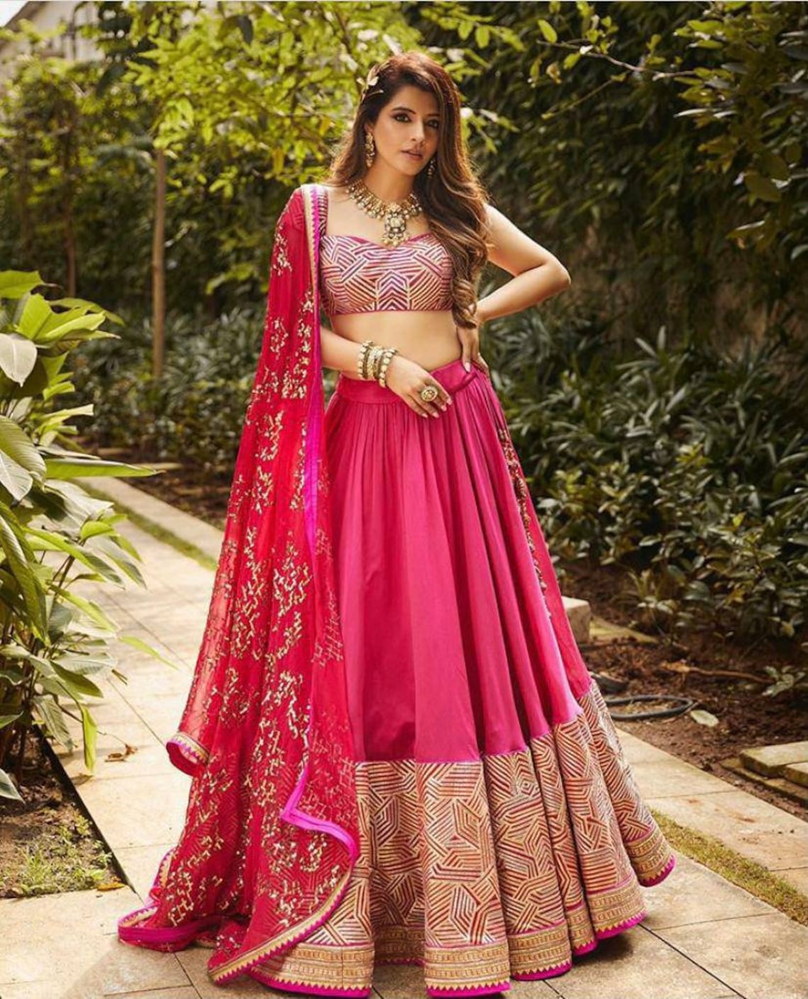 Robe de mariée indienne exclusive lehenga choli pour femme Etsy
