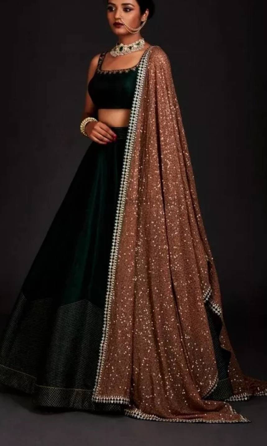 full black lehenga