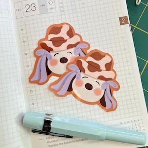 Sticker Yeehaw - sticker pour ordinateur portable, sticker vinyle, papeterie, cow-boy, sticker mignon, sticker chien, marlene vega, latina, esnoopy