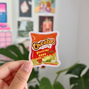 Hot Cheetos Aufkleber - flamin hot, Food Snack, mexikanischer Aufkleber, süße Aufkleber, Chips, Marlene Vega, Latein