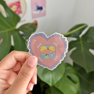 Football Head Sticker- vinyl sticker, cute sticker, laptop sticker, stationery, hey arnold, 90s kid sticker, marlene vega