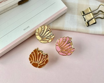 Concha, Pan Dulce Enamel Pin - Abuelita Chocolate Pin, mexican food art, mexican hot chocolate, pan dulce pin, marlene vega, latina