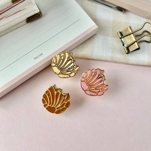 Concha, Pan Dulce Emaille Pin - Abuelita Schokolade Pin, mexikanische Lebensmittel Kunst, heiße Schokolade, Pan Dulce Pin, Marlene Vega, Latein