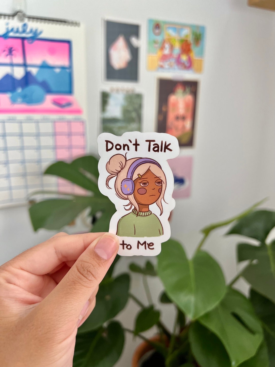 Don’t Talk to Me Sticker- Olive, Cute Stickers, Stationery, Marlene ...