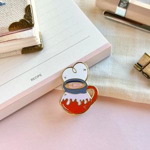 Cafecito Emaille Pin - Mexikanischer Kaffee, vergoldet