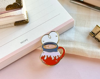 Cafecito Enamel Pin - Chocolate Pin, mexican food art, mexican coffee, pan, mexican hot chocolate, marlene vega, latina