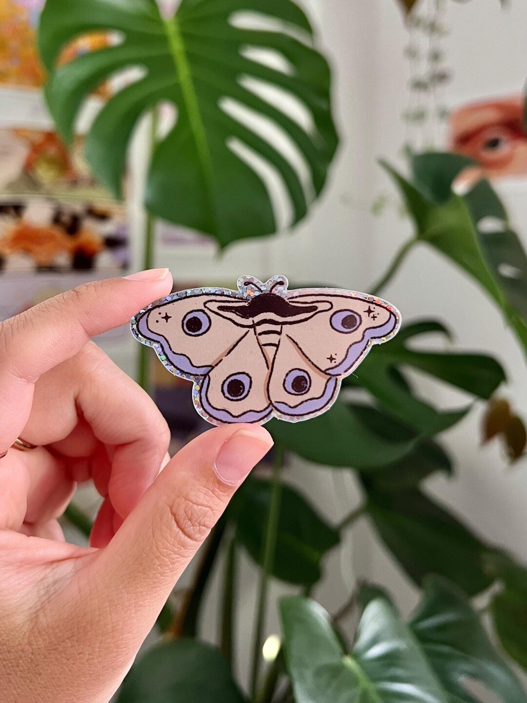Moth Sticker - Cute Stickers, Stationery, Laptop Sticker, Butterfly ...