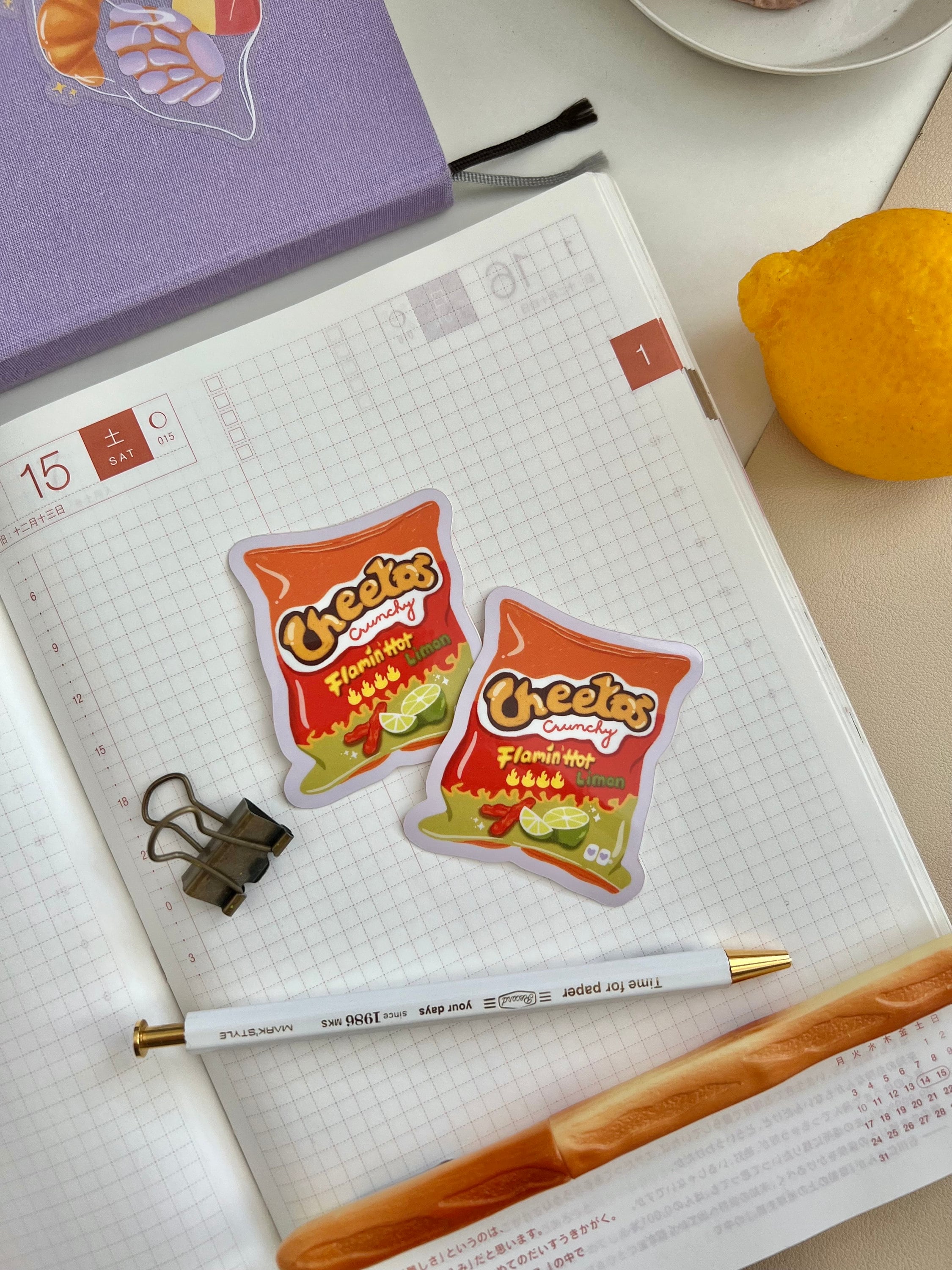 Hot Cheetos Sticker - Flamin Hot, Food Snack, Mexican Sticker, Cute ...