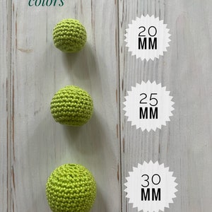Cotton Crochet Beads: 20mm, 25mm, 30mm - 10 Pcs