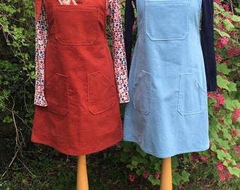 dungaree dress red