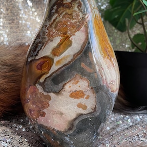 CLEARANCE - XXL Polychrome Jasper Freeform | Desert Jasper | Polished Crystal | Mineral Cutbase | Crystal Healing | Gifts for Her
