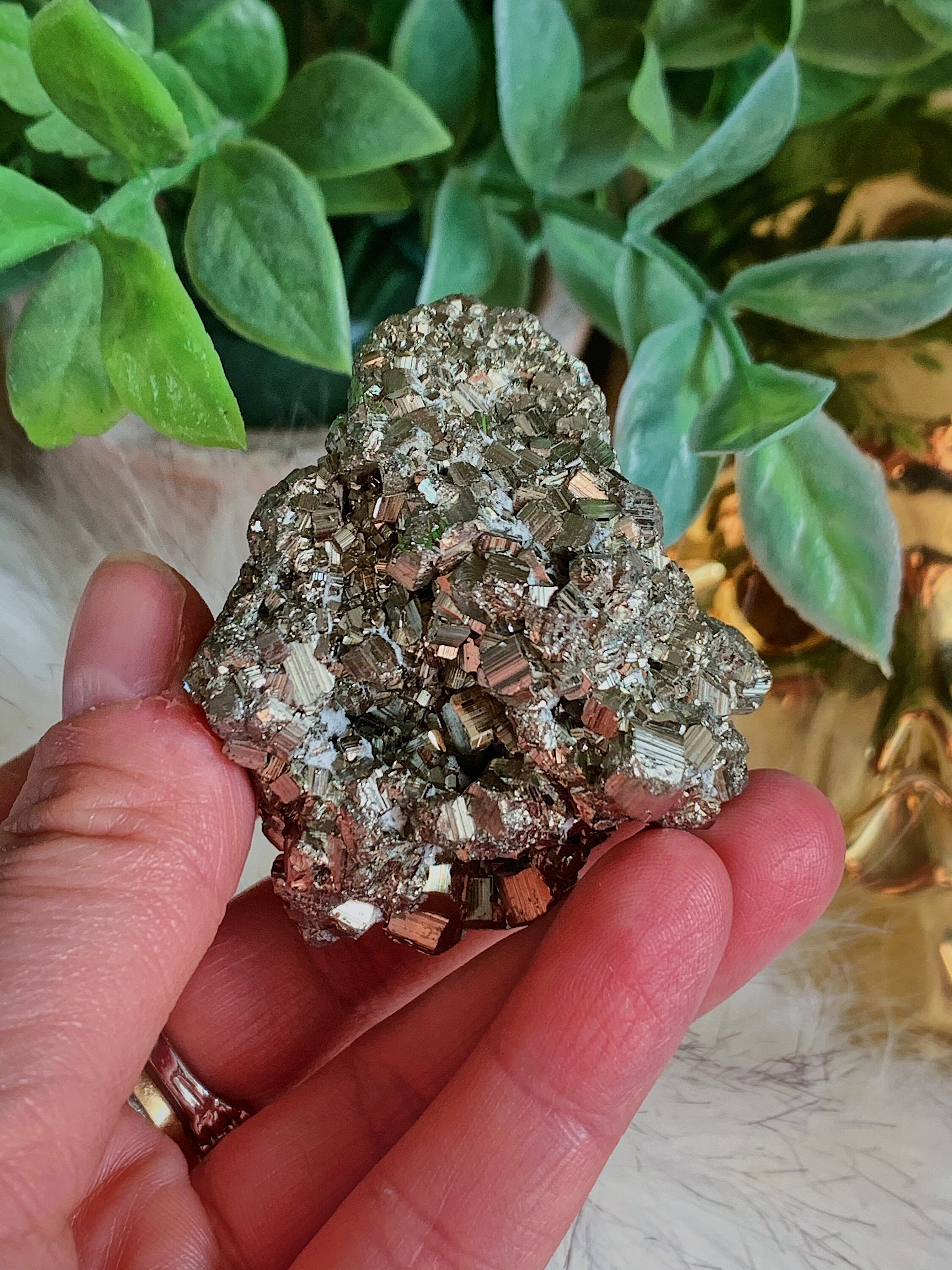 Pyrite Cluster Fools Gold Gold Crystal Pyrite Crystal Etsy