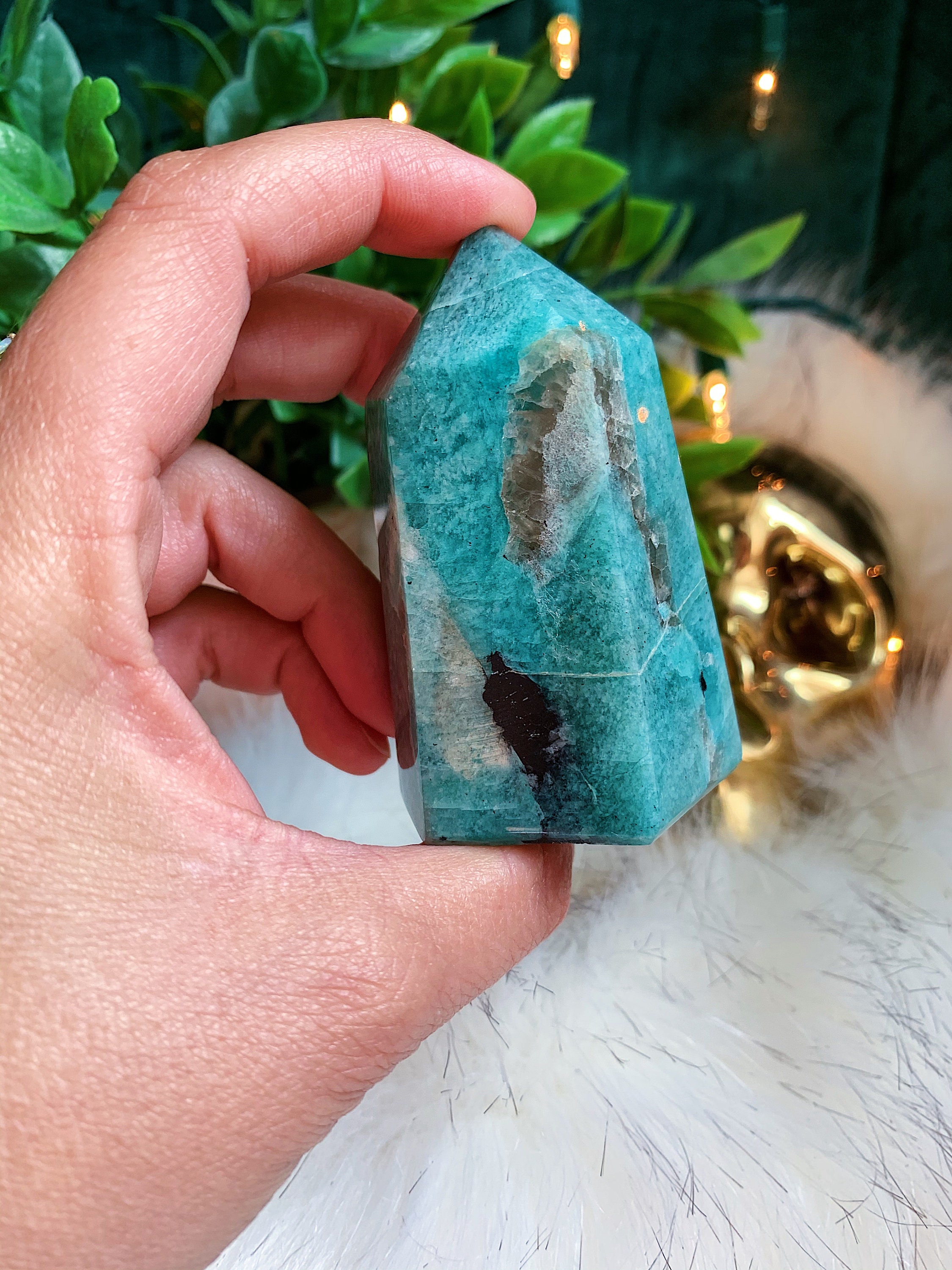 Amazonite Mini Tower Amazon Stone Crystal Tower Etsy