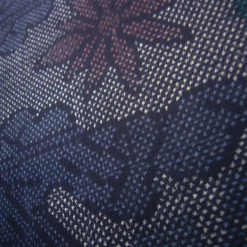 J1023R Used Japanese Heather shops Gray OSHIMA TSUMGI pongee / Silk. Flower, tate yoko weave (Grade A)