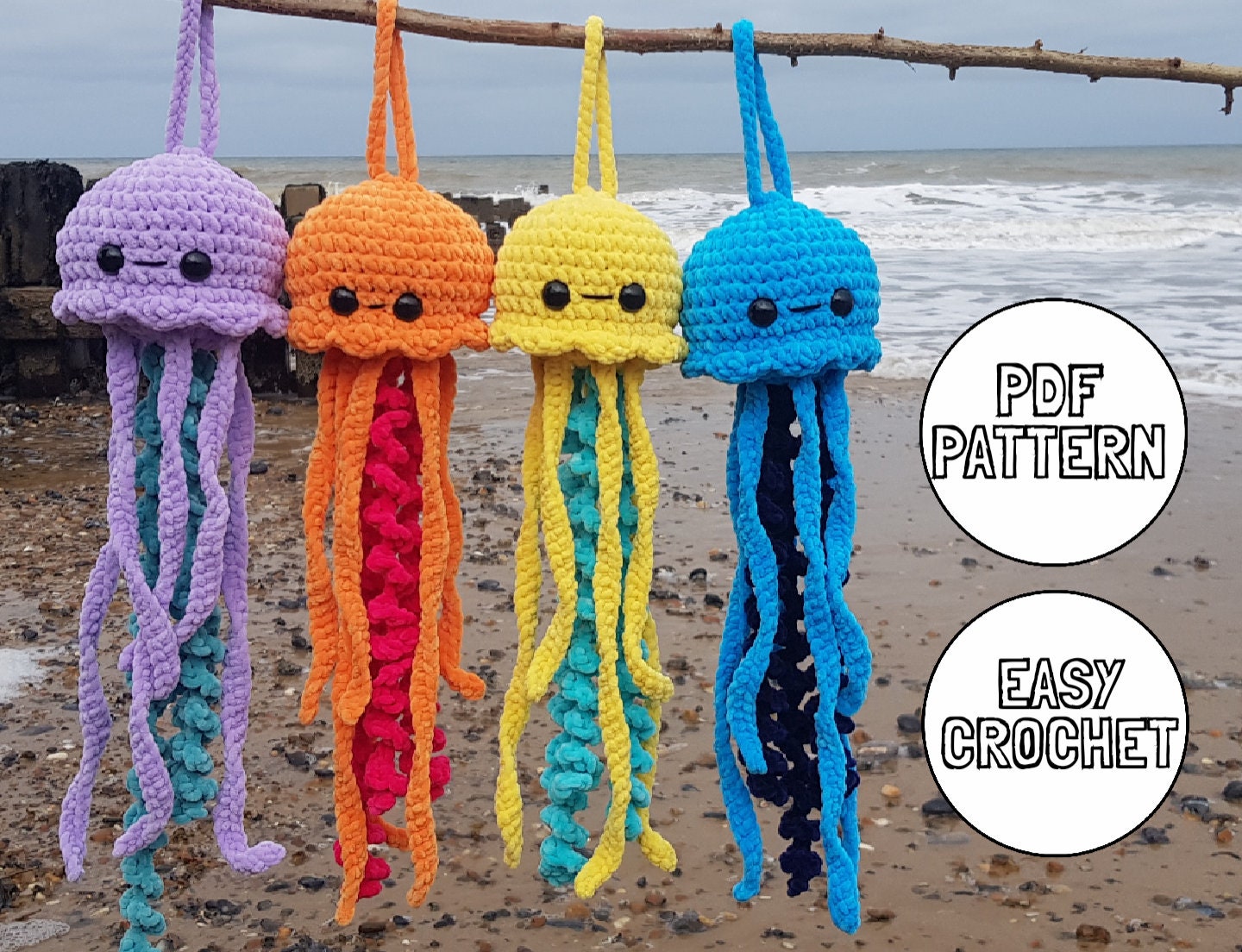 Jellyfish, Crochet Stuffed Animal - The McGarvey Workshop