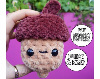 Acorn Crochet Pattern | Quick Easy Beginner Pattern | Amigurumi Jumbo | PDF Digital Download