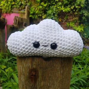 Amigurumi Cloud Crochet Pattern: Kawaii Fluffy Cushion (Digital PDF, US Terms, No Sew Design)