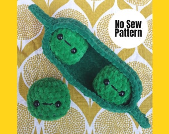 Peas Crochet Pattern |  No Sew | Interactive |  Easy Crochet Pattern | Peas in a Pod Pattern |  PDF Digital Download