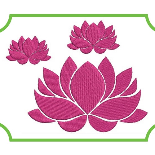Lotus Flower Embroidery Design. Machine Embroidery Design. - Etsy