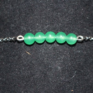 Aventurine natural stone stainless steel bracelet image 1