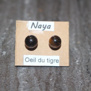 Earring: tiger's eye nails image 1
