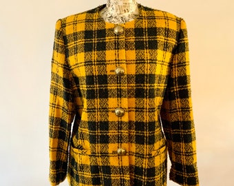 plaid yellow jacket