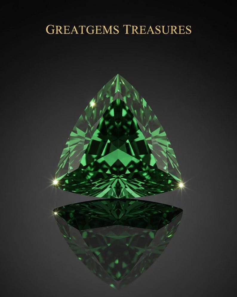 5.5 Ct Trillion Cut Green Lab Grown Diamond | Fancy Green Color | VVS1 ...