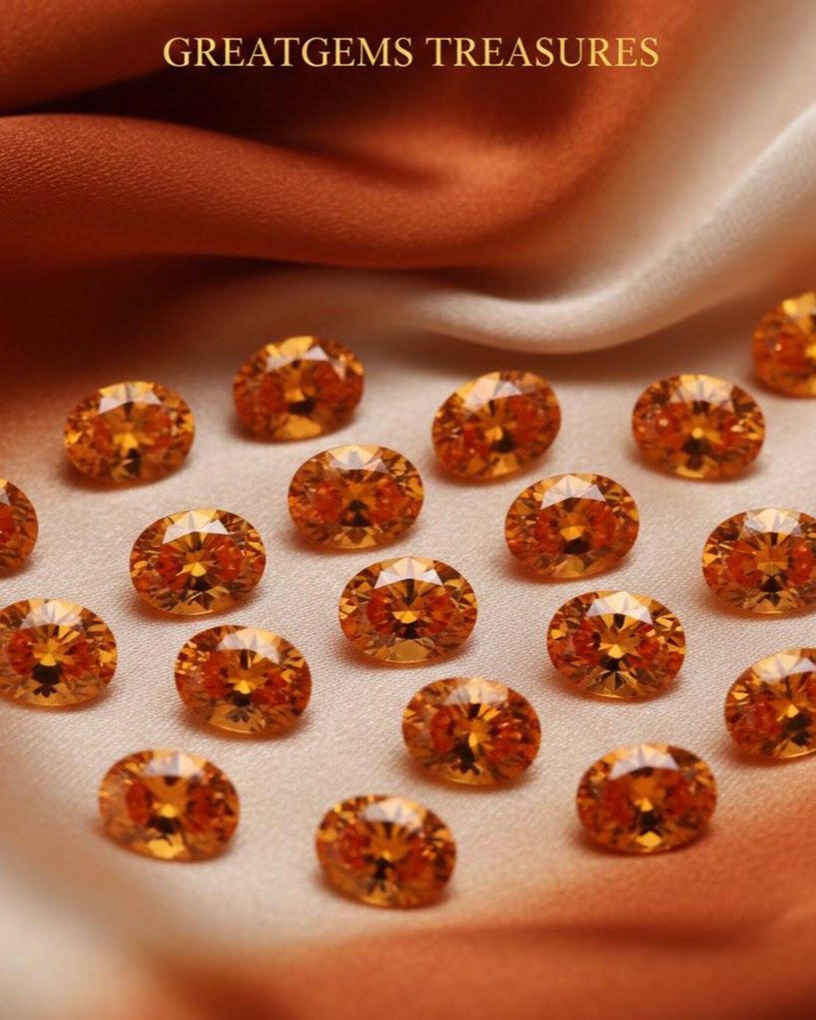 Orange Lab Color Oval Cut Orange Color Lab Grown Diamond | 7x5 MM | VVS1 Clarity | Loose ...