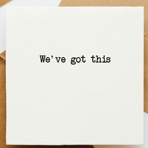 Wir haben diese Grußkarte, wir können dies tun, Positivität, Affirmation, Selbstvertrauen, positives Denken, Sicherheit,