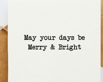 Que vos jours soient joyeux et lumineux Carte de Noël, voeux de Noël, carte de fête, carte de voeux, musique de Noël, chant de Noël,