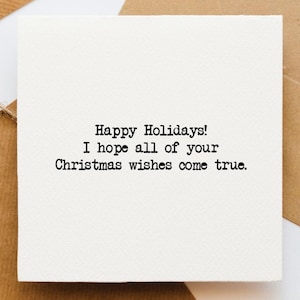 Happy Holidays-kerstkaart, kerstgroeten, kerstwensen, eenvoudige kerstkaart, klaar om te posten, kaart voor vrienden, kerstkaart,