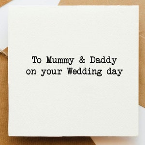 Para mamá y papá en la tarjeta del día de su boda, tarjeta de boda, felicitaciones, boda de padres, matrimonio de mamá y papá,