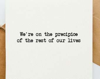 We're on the precipice of the rest of our lives, Emily in Paris, Netflix, Lily Collins, bonjour, gabriel, sylvie, France, greetings card
