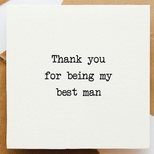 Merci d'être ma carte d'homme d'honneur, remerciements pour mariage, cartes de fête de mariage, merci, merci de faire partie de notre carte pour un jour spécial,