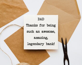 Father's Day card, card for Dad, Father's Day Card, card for Father, funny fathers day card, cheeky fathers day card