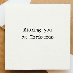 Missing you at Christmas, Weihnachtskarte, vermisse dich, Sentimental, Grußkarte, hab dich lieb, über die Meile,