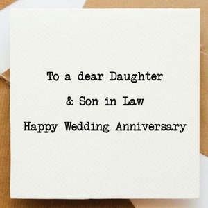 Biglietto di anniversario per figlia e genero, biglietto per loro, felice anniversario, anniversario di matrimonio, anniversario di famiglia,