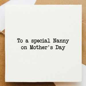 A una niñera especial en la tarjeta del día de la madre, tarjeta para la abuela, tarjeta del día de la madre, tarjeta para ella, tarjeta de la abuela, tarjeta para la abuela,