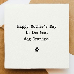 Feliz dia das mães para o melhor cartão da vovó cachorro, cartão para a mãe, cartão do dia das mães, cartão engraçado, do bebê peludo, do cachorro,
