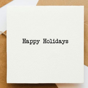 Happy Holidays-kerstkaart, kerstgroeten, kerstwensen, eenvoudige kerstkaart, klaar om te posten, kaart voor vrienden, kerstkaart,