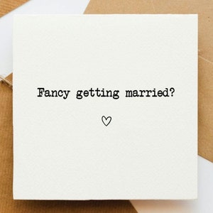 Carte de fantaisie pour mariage, carte pour eux, carte de mariage, fiançailles, demande en mariage, futurs mariés, monsieur et madame, jour du mariage, fiançailles, mariage...
