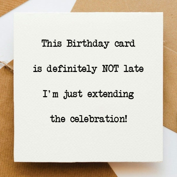 Late Birthday - Etsy UK