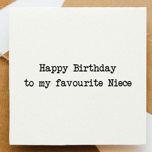 Alles Gute zum Geburtstag Lieblingsnichte Karte, Geburtstagskarte, Nichte Geburtstagskarte, Geburtstagskarte für Sie, Karte für Nichte, Geburtstagswünsche, Familie