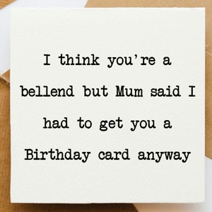 Je pense que vous êtes une belle carte, une carte de voeux, une carte amusante, une carte d'humour, une carte de réconfort, une carte optimiste, une carte grossière, une carte pour adulte, une carte d'anniversaire