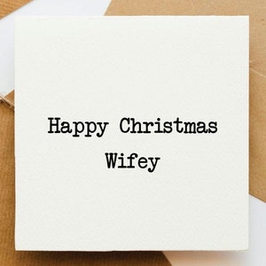 Buon Natale mogliettina, cartolina di Natale, cartolina per moglie, Natale romantico, cartolina di Natale per lei, Natale sposato, per mia moglie,