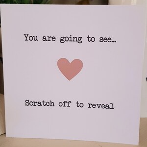 Vous allez voir carte à gratter, cadeau surprise, carte à gratter, cadeau personnalisé, message secret, message caché, cadeau à révéler