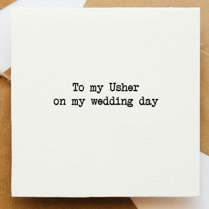 An meinen Platzanweiser auf meiner Hochzeitstagskarte, Hochzeitdank, Hochzeitsfestkarten, Danke, danke, dass Sie Teil unserer besonderen Tageskarte sind,