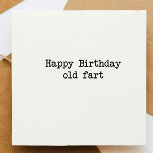 Vieille carte de voeux de joyeux anniversaire, carte pour lui, carte d'anniversaire drôle, carte d'anniversaire, carte d'humour, anniversaire idiot, vieillir,