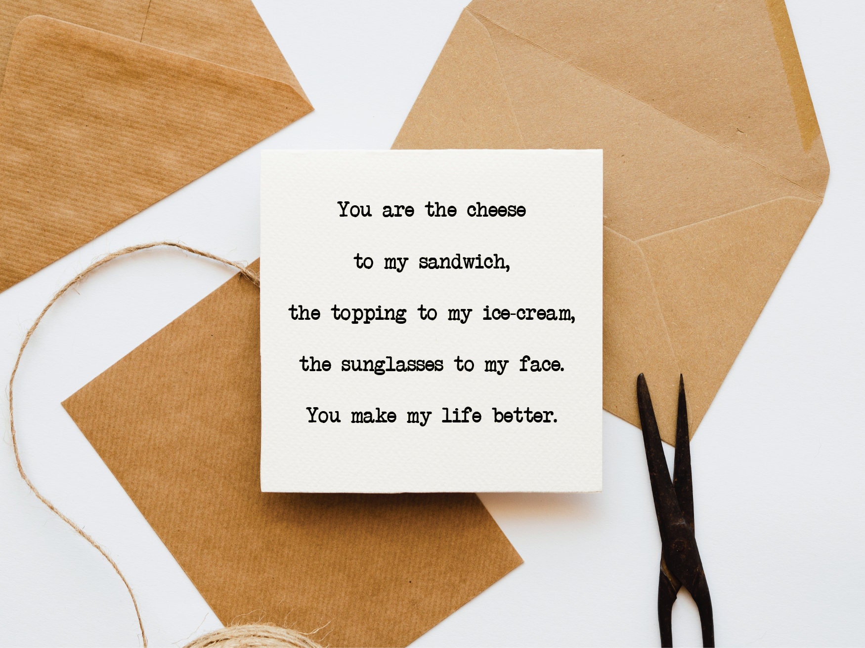You Make My Life Better Card Card For Him Card For Her Card Etsy