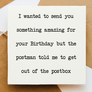 Carte d'anniversaire drôle, carte pour elle, carte pour lui, carte d'anniversaire de blague, carte effrontée, carte d'anniversaire, humour, carte de rire,